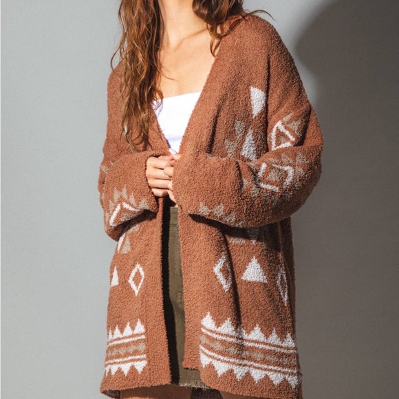 MAUVE Aztec Cardigan - Picture 2 of 3